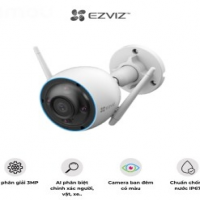 Camera EZVIZ H3 2K (Thân Wifi 3MP, loa + mic, đêm có màu, báo động, AI)
